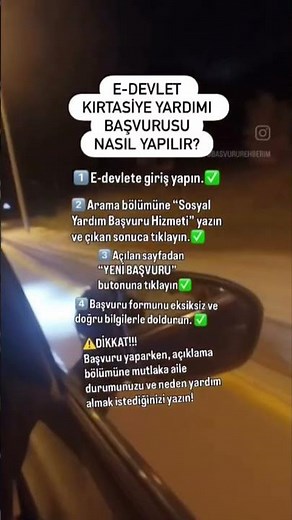 e-Devlet kırtasiye yardımı başvurusu 2025 - 2026