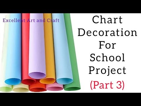 Chart paper decoration for school project (Part 3) | Chart paper school project ideas