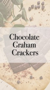 Chocolate Graham Crackers It's a classic, healthy snack recipe that you must try! It's the best way to level up a s'more and one of my favorite snacks. I love enjoying these with a big smear of peanut butter and some sliced banana! The dough can be made in advance and stored in the fridge for 3 days before use. Or you can make a big batch and store them fully baked in the freezer. These are a healthy and delicious classic snack you can make in a healthier homemade way in minutes! To get the reci