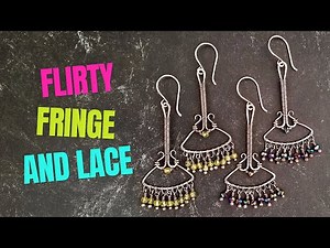 Art Deco Inspired Wire Weave Chandelier Earrings