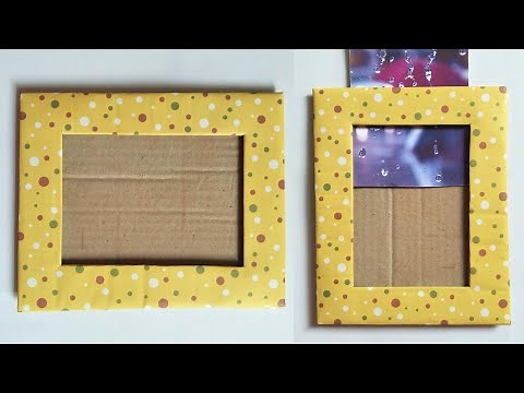 Cara Mudah Buat Bingkai Foto Dari Kardus,Kertas Kado, & Double Tape | Handmade Picture