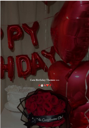all red birthday theme for my 25th birthday ❤️💋 my husband decorated for me sooo cute !!🥹 #birthday #pinterest #25thbirthday #birthdaytheme #theme