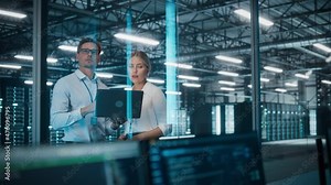 Information Technology Specialist and Data Center Administrator Working on Personal Computer, Monitoring Web Services, Cloud Computing, Analytics Facility, Performing Maintenance and Cyber Security