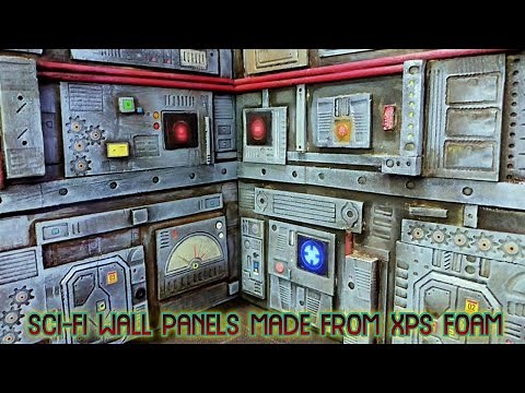 Sci Fi wall panels made from XPS Foam