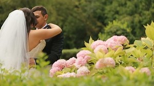 Happy Newlywed Bride Groom Kissing Blossoming Stock Footage Video (100% Royalty-free) 17874352 | Shutterstock