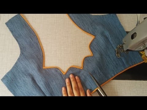 Simple and easy blouse back neck design || cutting and stitching back neck blouse design || blouse