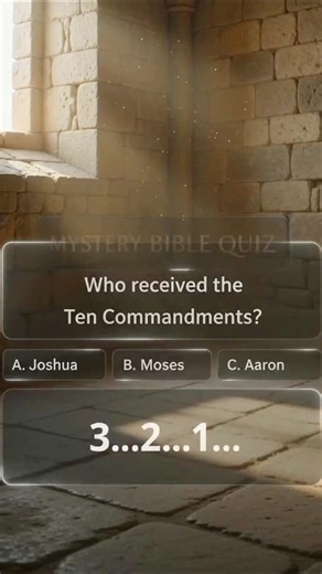 Bible Quiz #12 📖 Who Received the Ten Commandments? | Bible Trivia