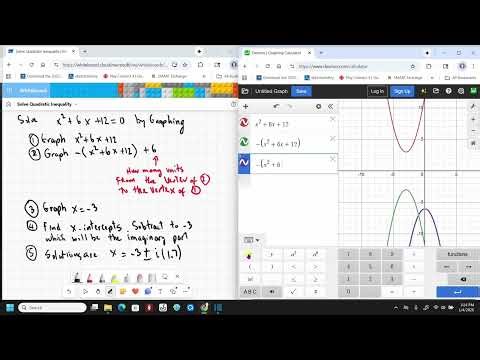 Solve Quadratic Complex Solution by Graphing