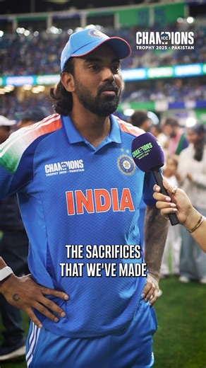 614K views · 10K reactions | Sacrifices lead to success, for KL Rahul and India  #ChampionsTrophy #cricket #cricketreels | ICC - International Cricket Council | Facebook