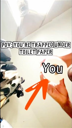 POV: You’re Trapped Under Toilet Paper 😬 #shorts #satisfying #experiment