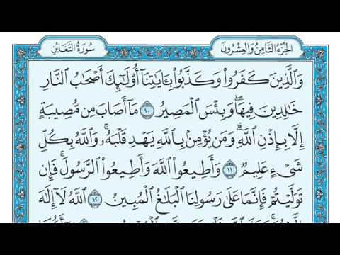 سورة التغابن مكتوبة ماهر المعيقلي