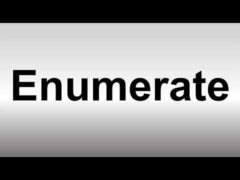 How to Pronounce Enumerate