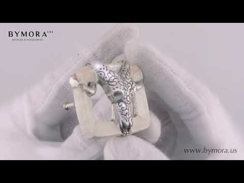 Modern Frontier: Bull Skull Belt Buckle with Mother of Pearl | BYMORA USA