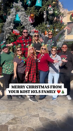 Merry Christmas from your KOST 103.5 Family! ❤️🎄🎁 Thank you for allowing us to spread Holiday Cheer with you every year! 🥰 Listen to Holiday Music on KOST on our @iheartradio app! 🎶 | KOST 103.5