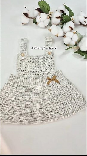 🌸 Vestito all’Uncinetto per Neonato | Modello Rosa | 0–3 mesi 🌸 #UncinettoNeonato #VestitoNeonato
