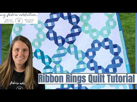 Ribbon Rings Quilt Tutorial | Easy Pre-Cut Quilt Kit with Riley Blake Basics | My Fabric Addiction