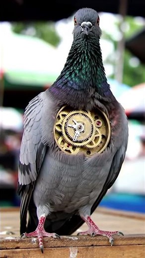 The secret inside this clockwork pigeon... #Steampunk