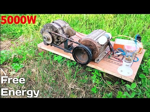Free Energy Generator | With Car Alternator And Water Pump Motor | PMG Generator New Experiment