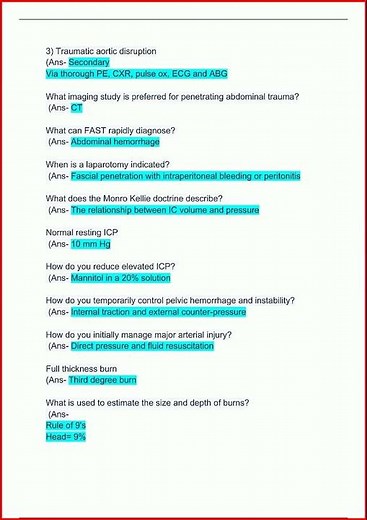 Atls Practice Questions Answers 100 Verified Updated Solutioupdate video