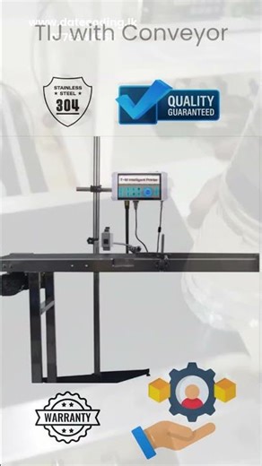 TIJ Printer Prints Expiry & Batch Details on Water Bottle | Conveyor System in Action #srilanka