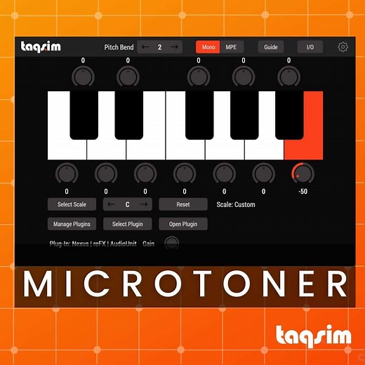 MicroToner by TAQS.IM - Microtonal Plugin VST3 Audio Unit AAX
