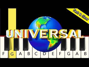 Universal Movie Intro - Fast and Slow Piano Tutorial - Beginner