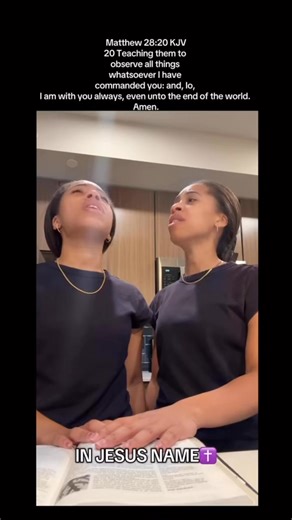 IN JESUS NAME✝️Matthew 28:19-20 KJV19 Go ye therefore, and teach all nations, baptizing them in the name of the Father, and of the Son, and of the Holy Ghost:20 Teaching them to observe all things whatsoever I have commanded you: and, lo, I am with you always, even unto the end of the world. Amen. | The Burch Twins