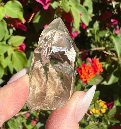 Green Phantom Lightning Strike Lemurian Quartz, Brazil, Past Time Link Window - Etsy