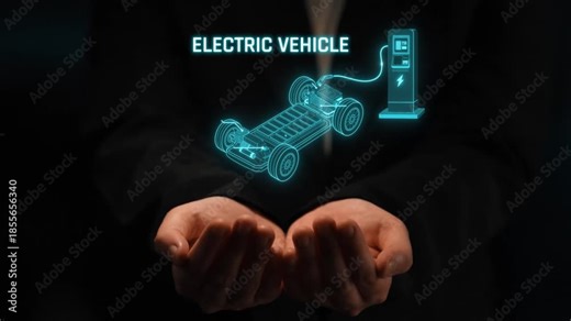 Structure of electric car showing battery system, traction motor, control units, and charging station for understanding EV functionality and energy flow Marrow