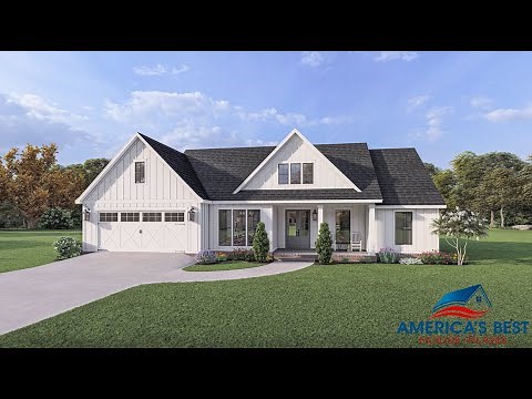 MODERN FARMHOUSE PLAN 4534-00060 WITH INTERIOR