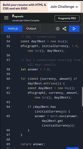 Maximum Currency Conversion in 2 Days | Graph + DFS | JavaScript LeetCode Solution