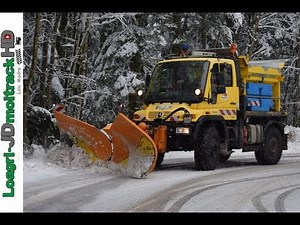 Mercedes Unimog U400 | Snowplowing 2017 !