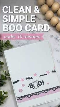 How to Make a Clean and Simple Halloween Card in Under 10 Minutes | BOO! #halloweencards