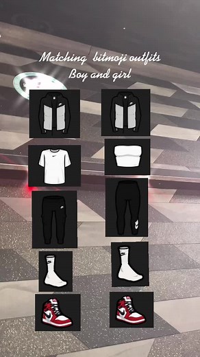 Matching Bitmoji Outfits for Boy and Girl