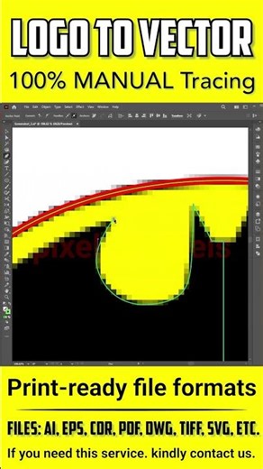 I provide professional vector tracing services to convert any image, logo high-quality, vector file.