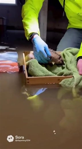 Hedgehog Lifted from Flooded Basement | Gentle Small Animal Rescue