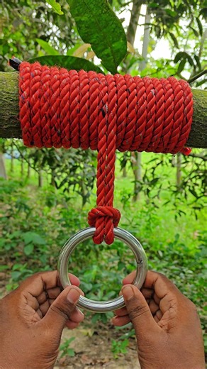 Genius Knot Hack With Metal Ring ✅🙏 #shorts #lifehacks #viral
