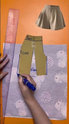 Easy A-line Shorts Pattern | Beginner Friendly #sewing #patternroomequipment #sewingtutorial #diy