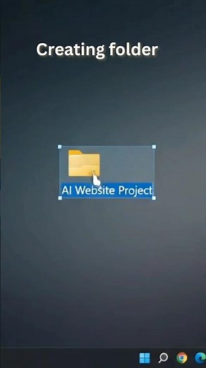 Creating Folder in Desktop and Adding It in IDE