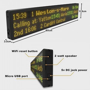 Real Audio Announcements 60cm Train Departure Board: Live UK Rail, Tube, Bus & Tram Times, Great Gift for Children With Autism. - Etsy UK