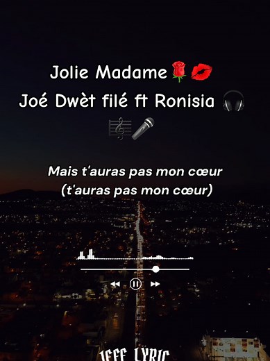 Jolie Madame : Joé Dwèt Filé ft Ronisia