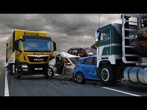 BeamNG Drive Realistic Crash Physics | Dangerous Driving & Car Crash Test