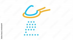Spoon Of Sugar Icon Animation. color Spoon Of Sugar animated icon on white background