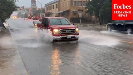 Rising Water Floods Roads In Kerrville, Texas After New Wave Of Heavy Rain