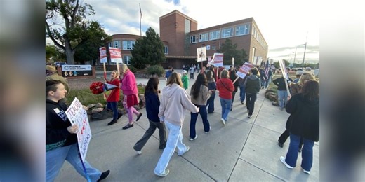 Hundreds of teachers at southern Colorado’s largest school district strike