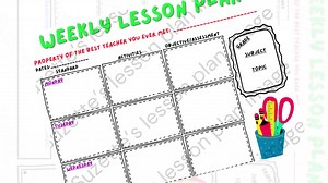 Teacher Weekly Lesson Plan - Etsy Australia