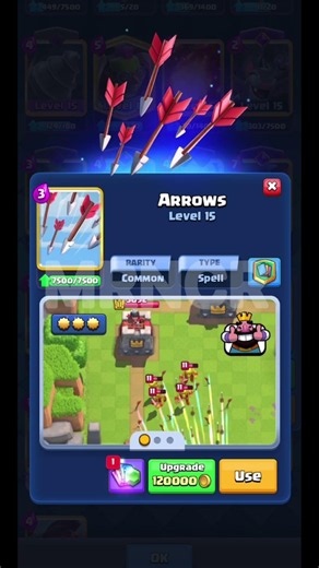 Arrows max level 🆙 #ytshorts #clashroyale #gaming #new #shorts #shortvideos