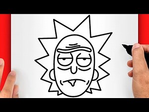 HOW TO DRAW A RICK SANCHEZ DRAWING STEP BY STEP FOR BEGINNERS (EASY AND SLOW)