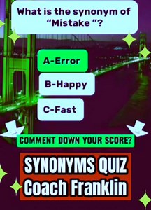1.2K views · 36 reactions | SYNONYMS & ANTONYMS QUIZ ENGLISH GENERAL EDUCATION ENGLISH GENERAL KNOWLEDGE ENGLISH GENERAL INFORMATION #GI #GK #GENED #ENGLISH #GRAMMAR #VOCABULARY #SYNONYMS #NOCOPYRIGHTINTENDED | Franklin - Online LET, CSE, IELTS & Celpip Private Tutorial | Facebook