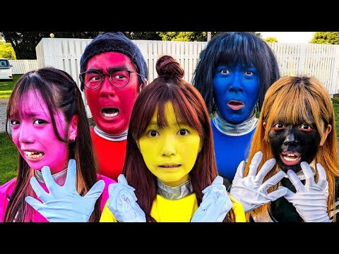 全身レンジャーカラーにされてしまいました・・・・・【ボンボンレンジャー！】